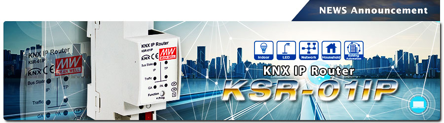 KSR-01IP series KNX IP Router -MEAN WELL Switching Power Supply